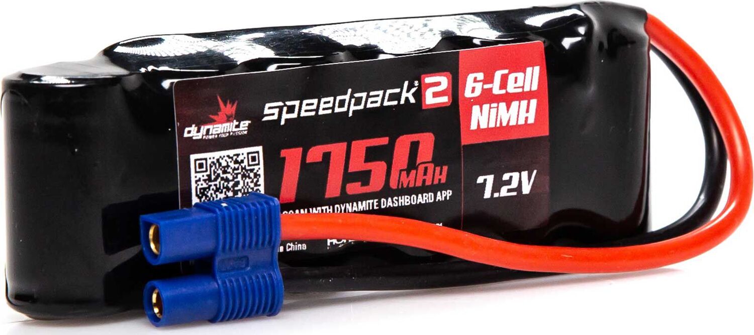 7.2V 1750mAh 6-Cell Speedpack2 Flat NiMH Battery: EC3