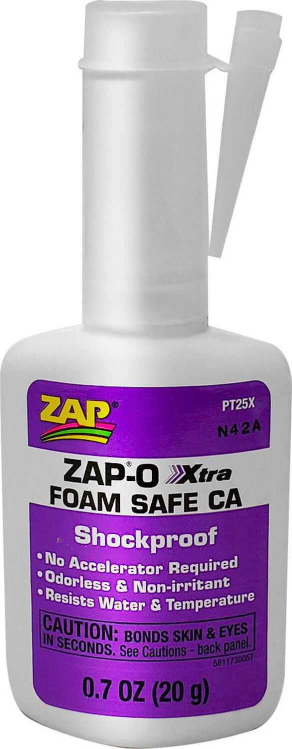 Zap-O Xtra Foam Safe CA Glue, .7 oz