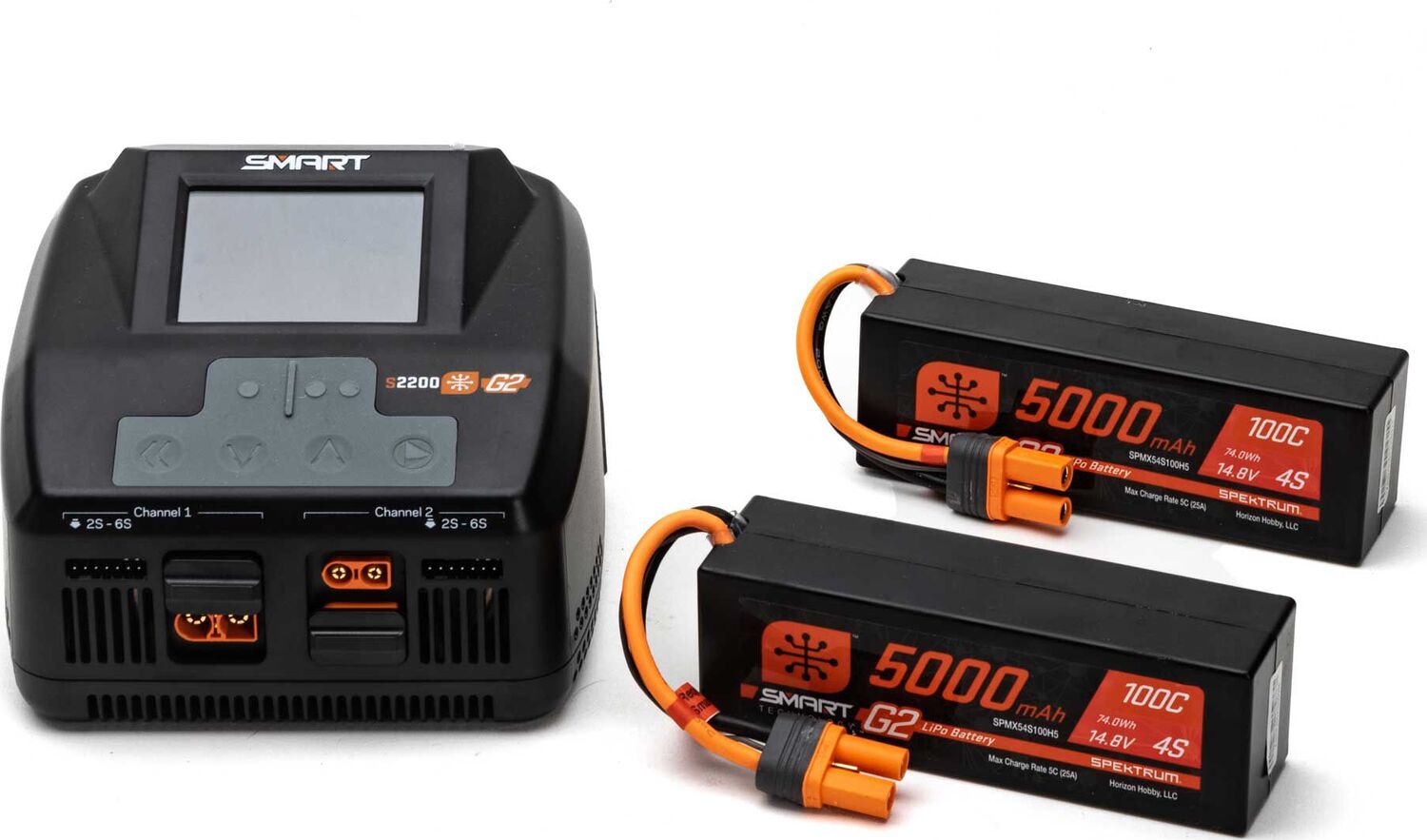 Smart G2 Powerstage 8S Surface Bundle: 4S 5000mAh LiPo Battery (2) / S2200 G2 Charger
