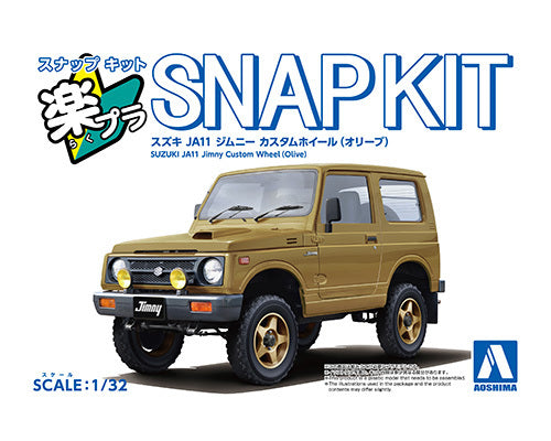 Aoshima 1/32 Suzuki JA11 Jimny Custom Wheel Model Kit (Olive)