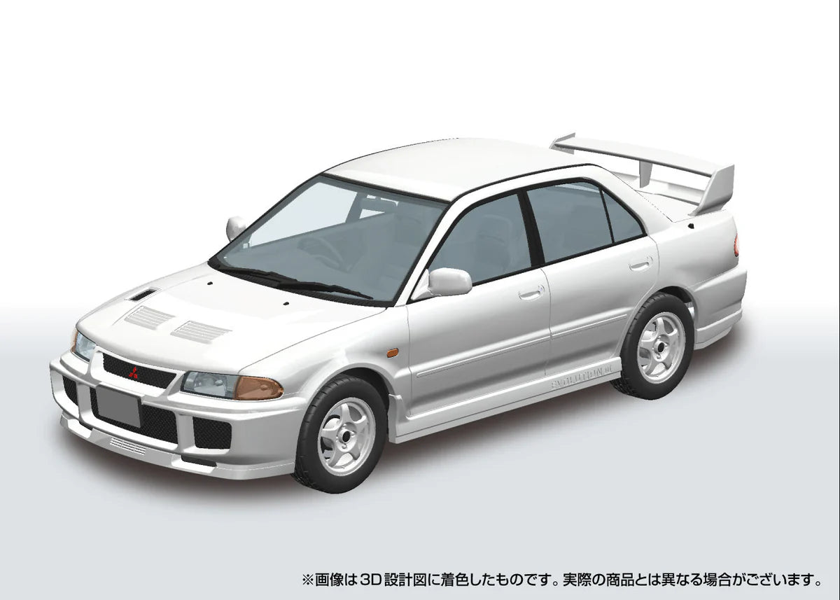 Aoshima 1/24 Mitsubishi CE9A Lancer Evolution III '95 (Scotia White) Model Car