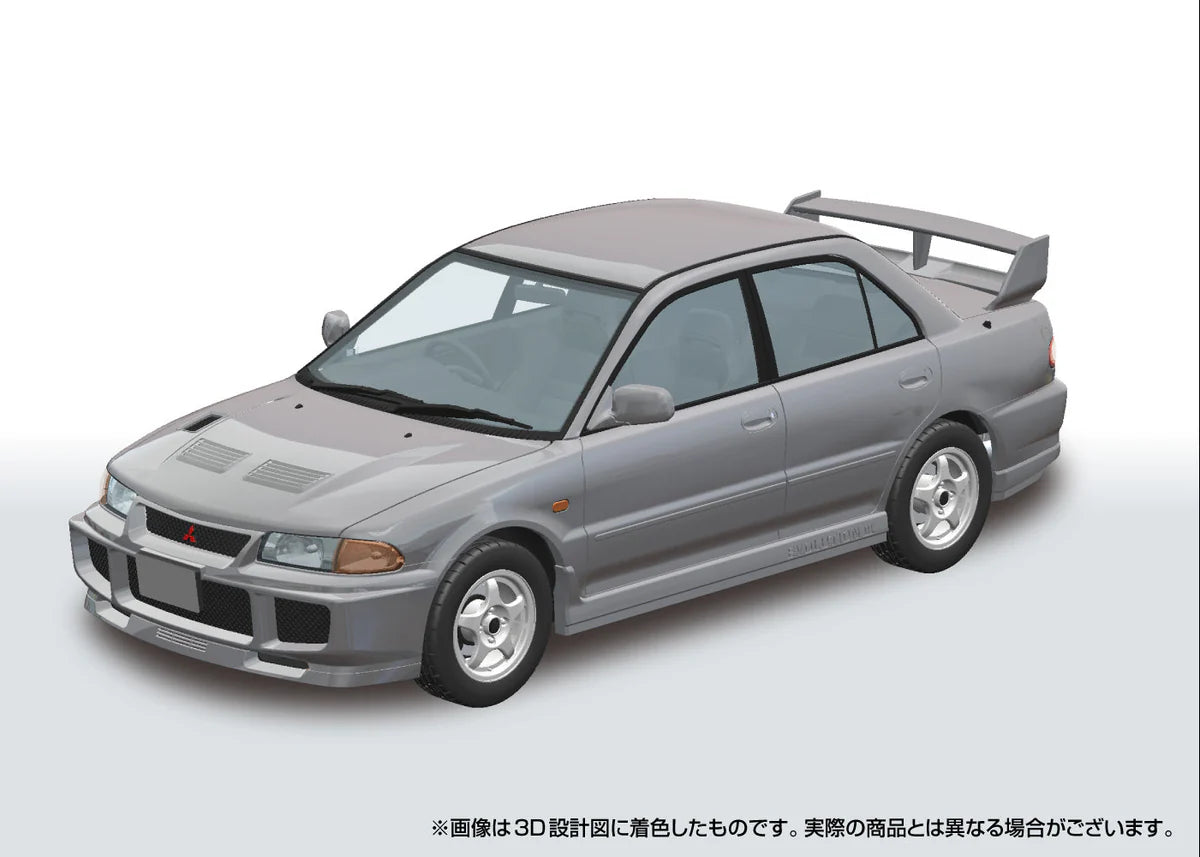 Aoshima 1/24 Mitsubishi CE9A Lancer Evolution III '95 (Queens Silver) Model Car
