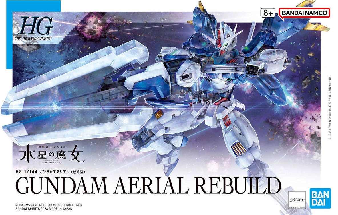Bandai HG #19 1/144 Gundam Aerial Rebuild "Gundam: The Witch from Mercury" Model Kit
