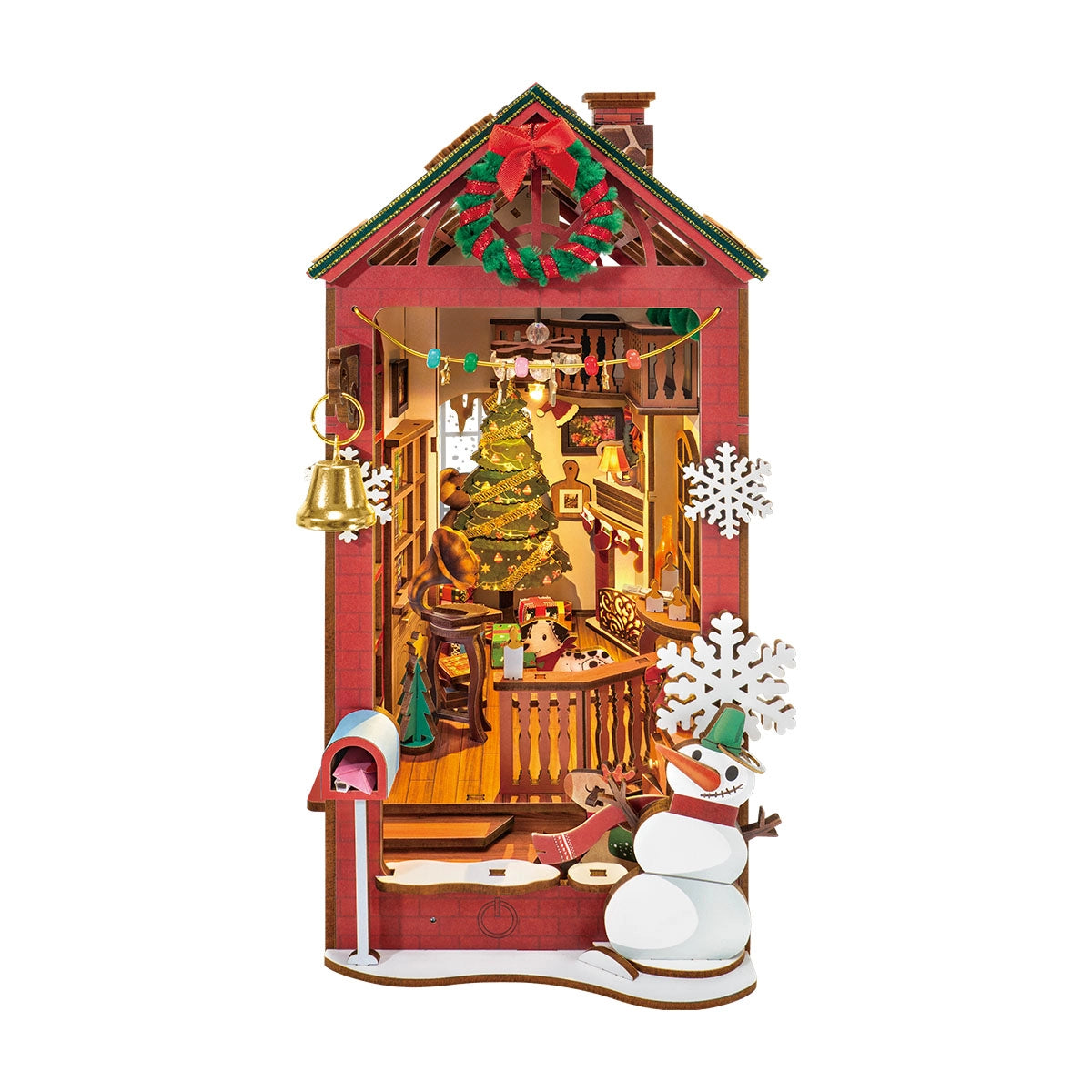 Rolife Christmas Indoor Scene DIY Book Nook Shelf Insert Kit