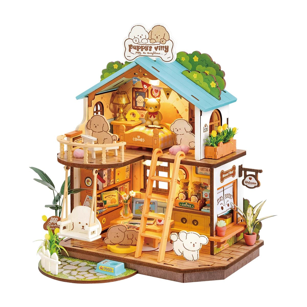 Rolife Puppy's Cozy Villa DIY Miniature House Kit