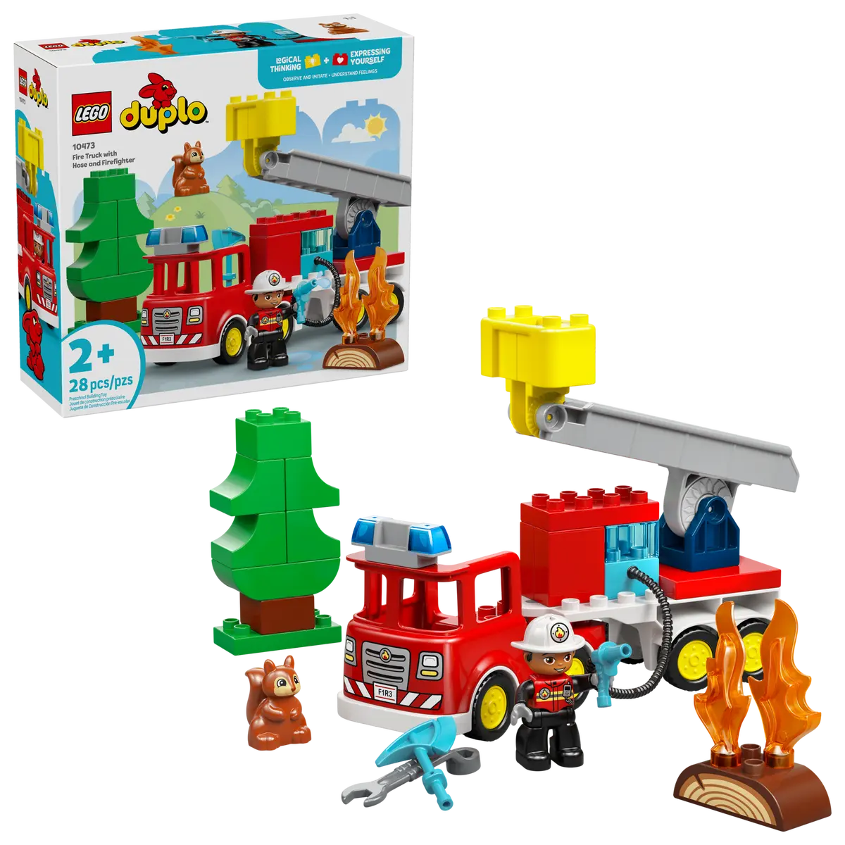 LEGO® DUPLO: Fire Truck with Hose and Firefighter