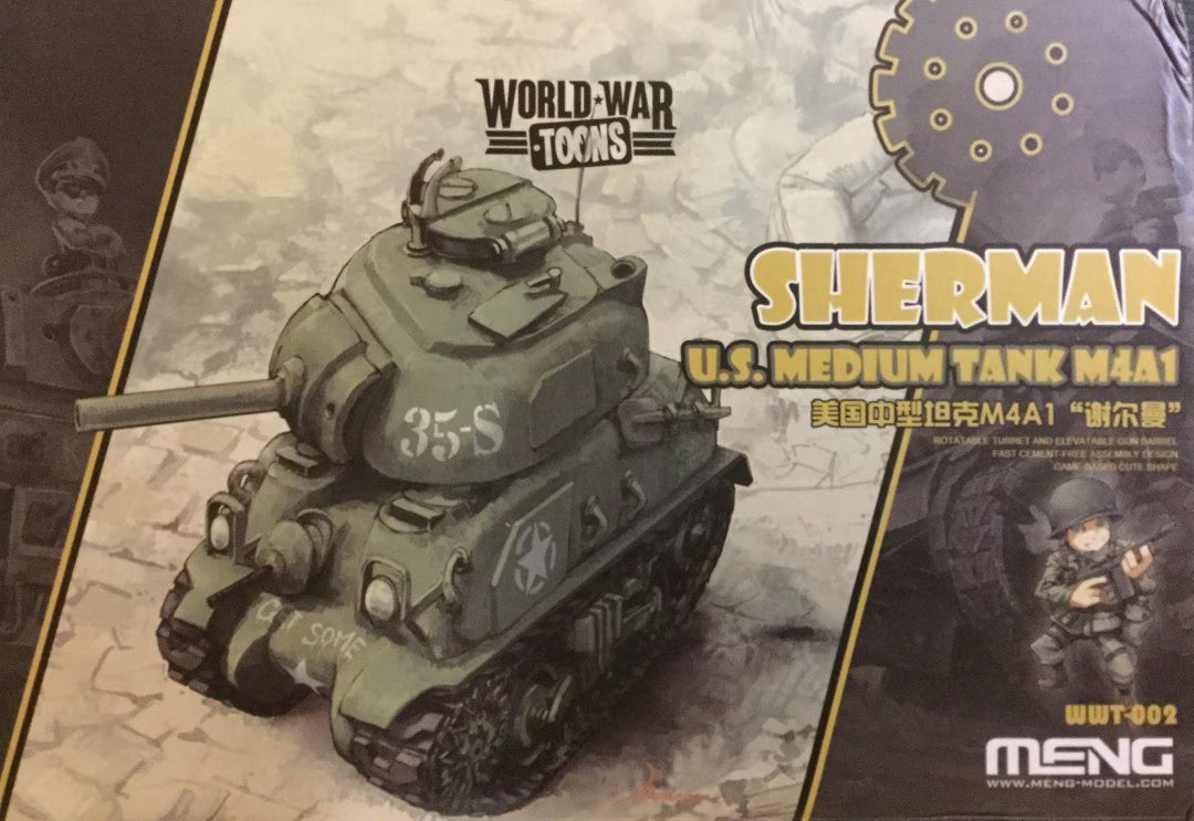 Meng Model World War Toons - M4A1 Sherman U.S. Medium Tank