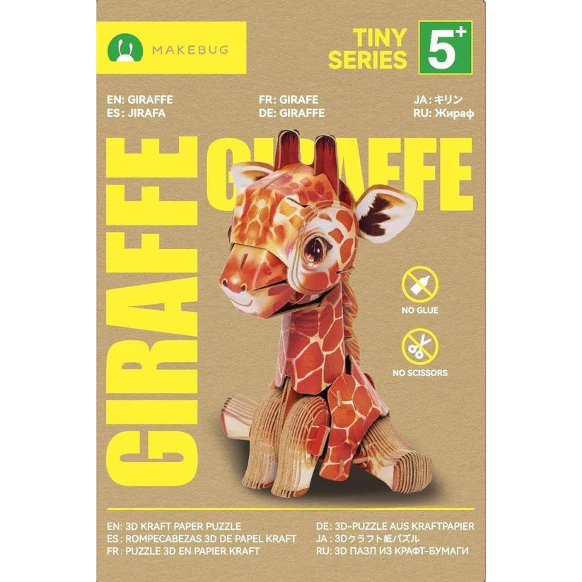 MakeBug Tiny Series Giraffe 3D Kraft Paper Puzzle