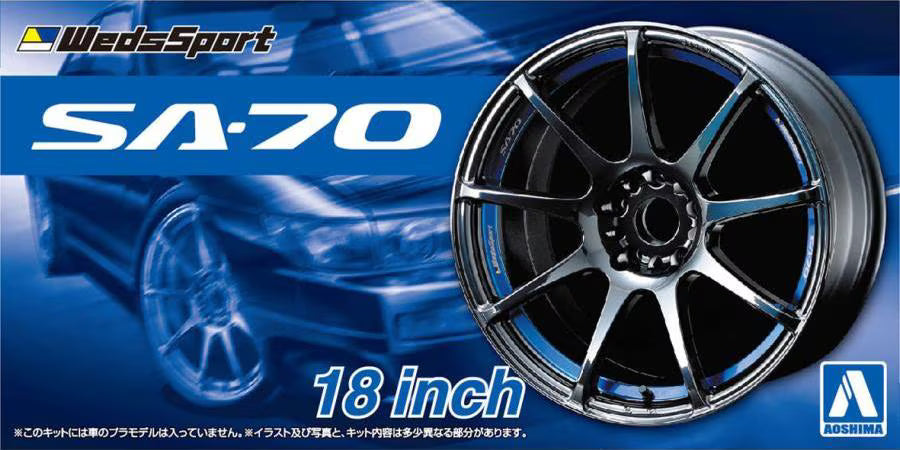 Aoshima 1/24 Tuned Parts #72 Weds Sports SA-70 18" Wheels Plastic Model Kit