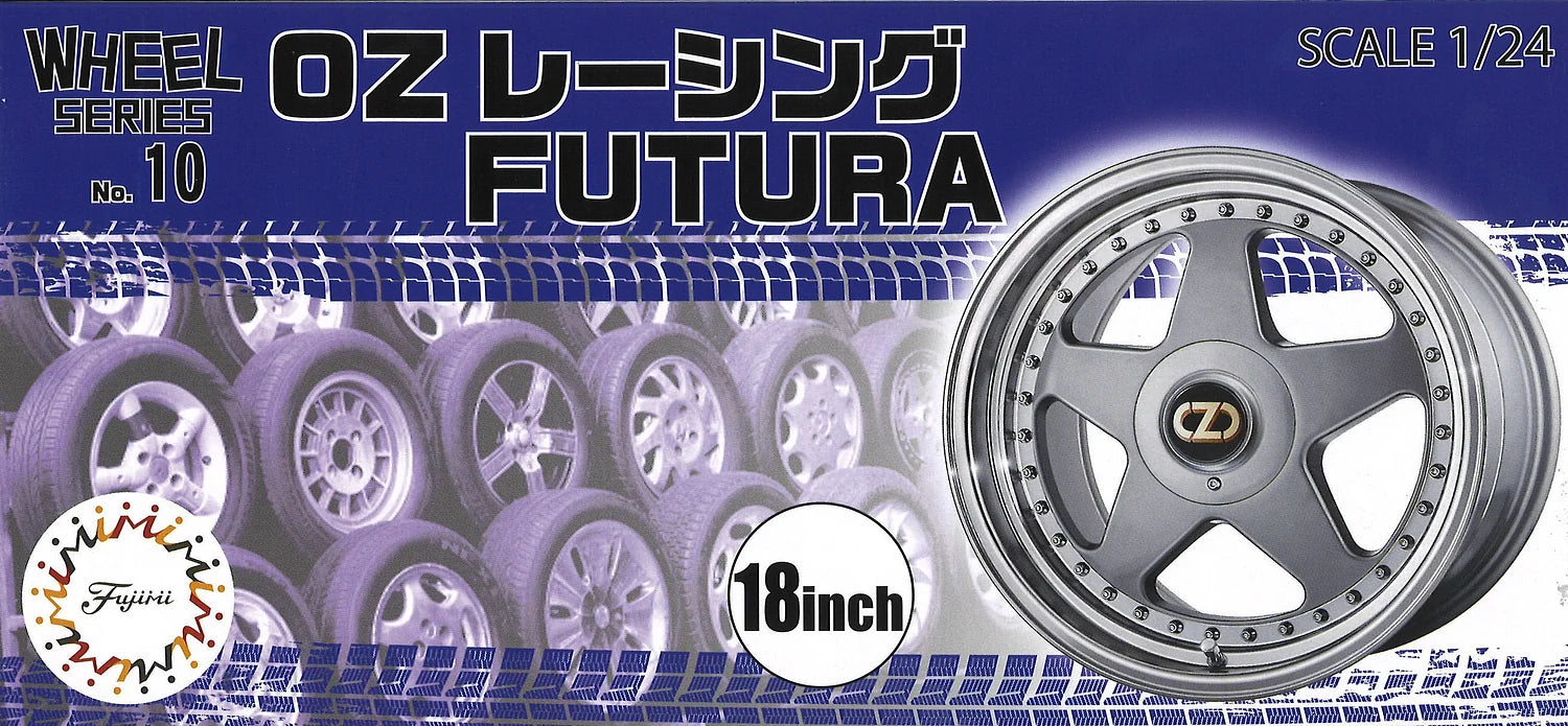 Fujimi 1/24 OZ Racing Futura 18"Tyre & Rim Set (Wheel-10) Model Kit