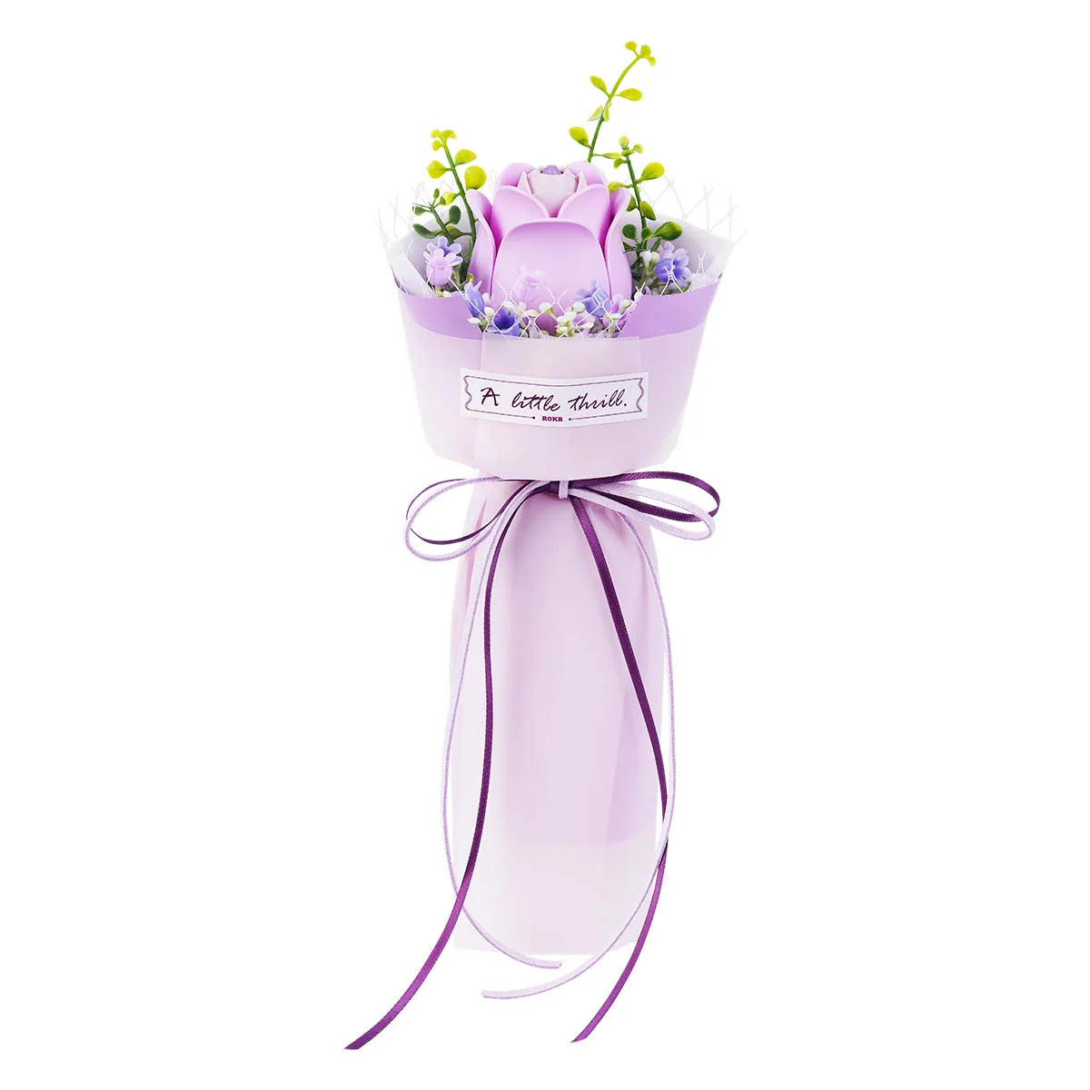 ROKR Purple Rose Bouquet DIY 3D Puzzle Kit