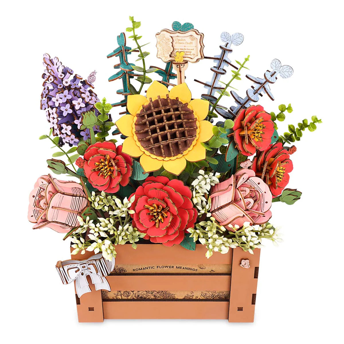Rowood Wooden Bloom Box DIY 3D Model Kit