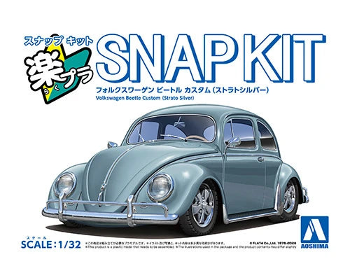 Aoshima 1/32 Volkswagen Beetle Custom (Strato Silver) Plastic Model Kit