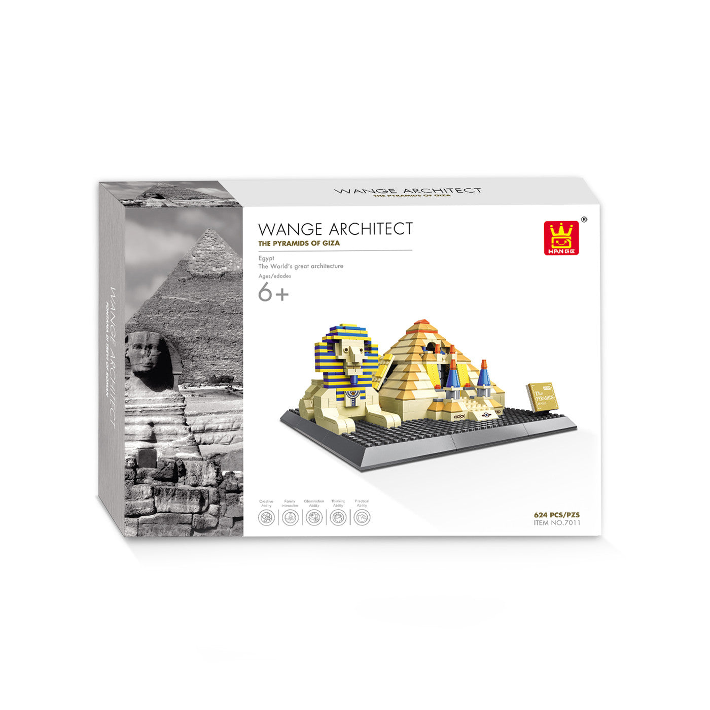 Wange Pyramids of Giza, Egypt Building Block Set