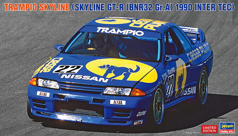 Hasegawa 1/24 Trampio Skyline (Skyline GT-R [BNR32 Gr.A] 1990 Inter Tec) Model Kit