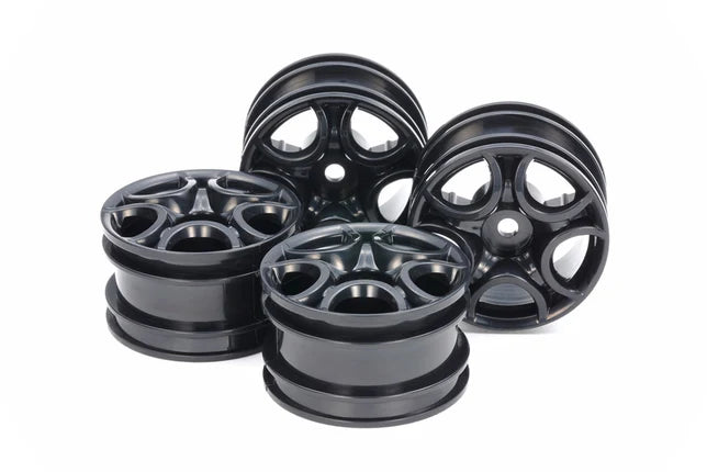 Tamiya C-Shaped 10-Spoke Wheels (Black) (4)