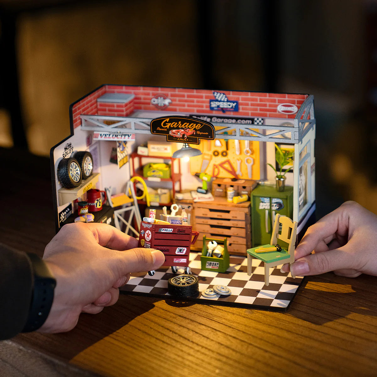 Rolife Garage Workshop DIY Miniature House Kit
