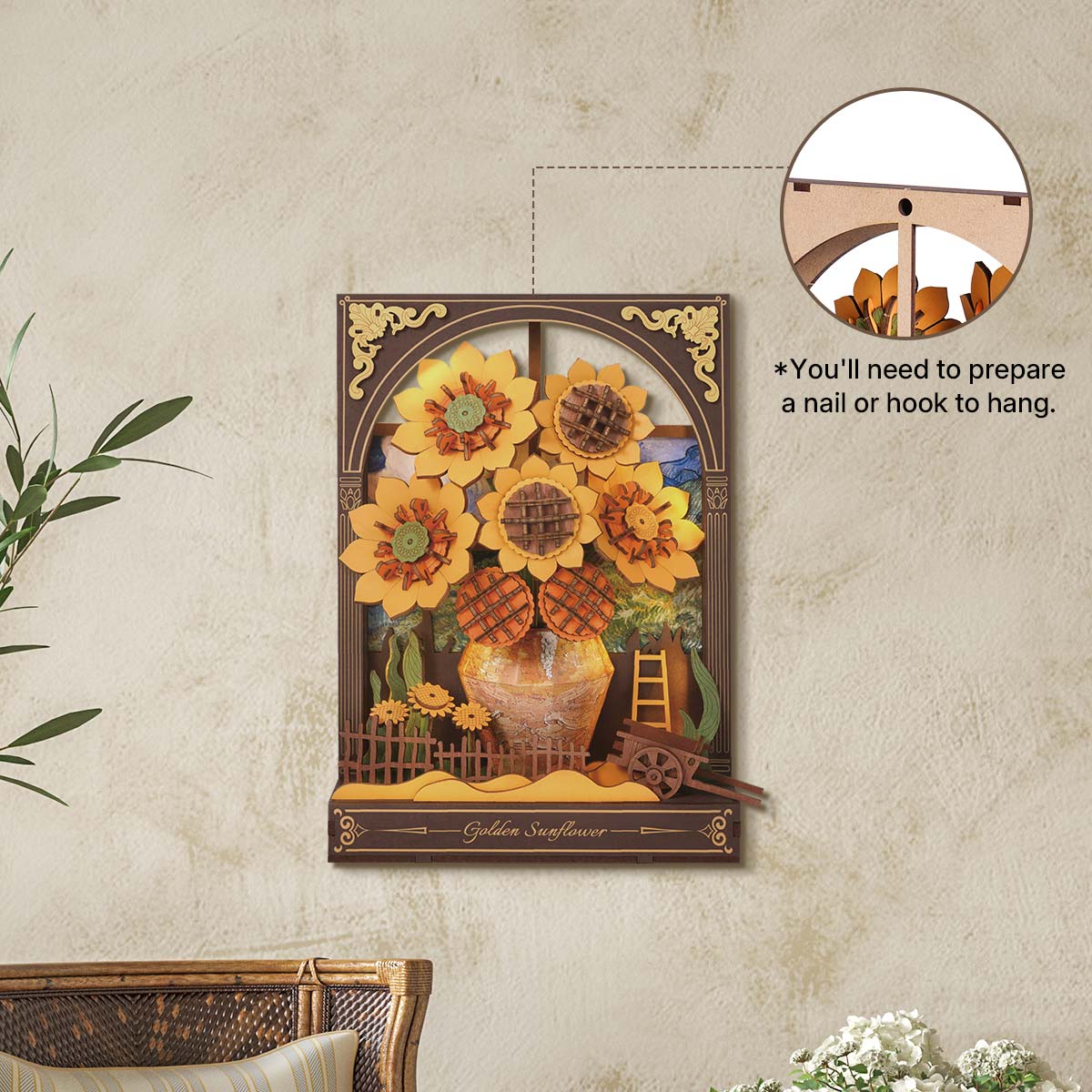 Rowood Golden Sunflower 3D Painting