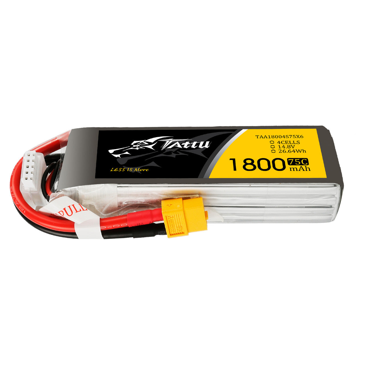 Tattu 1800mAh 4s 75C Lipo Battery Pack with XT60 Plug