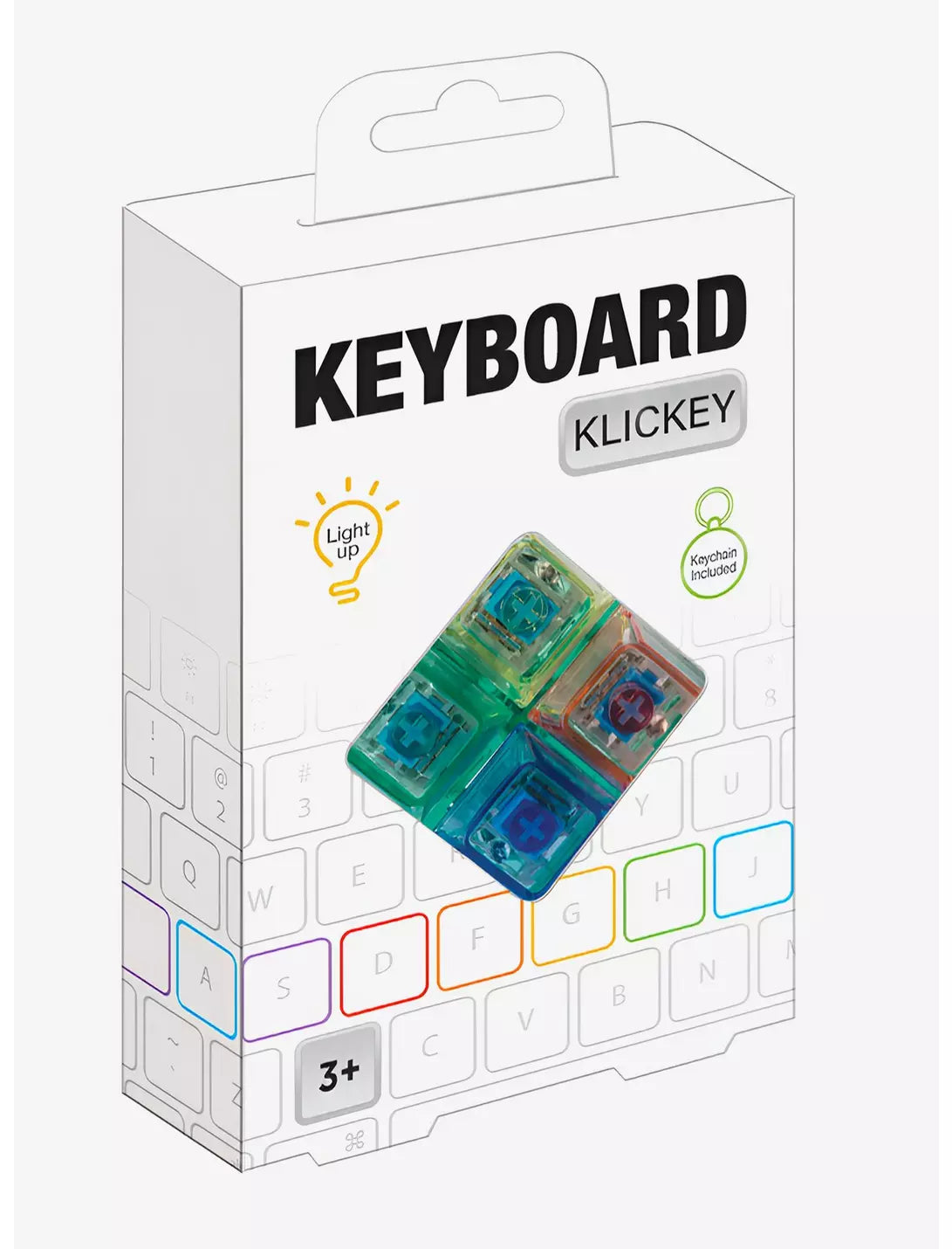 Master Toys Rainbow Keyboard Klickey Fidget Toy Keychain