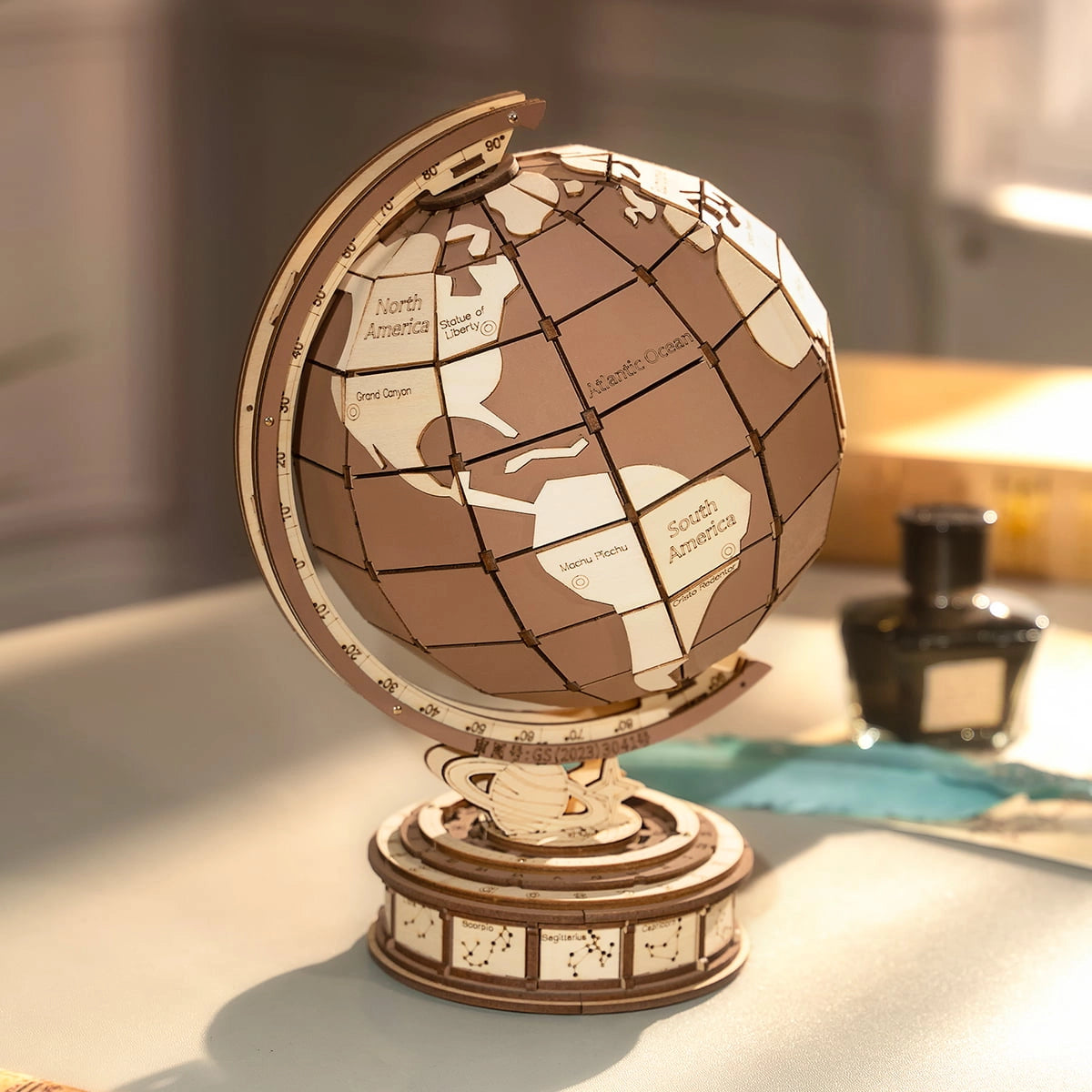 Rolife Global Wonders 3D Wooden Puzzle Kit