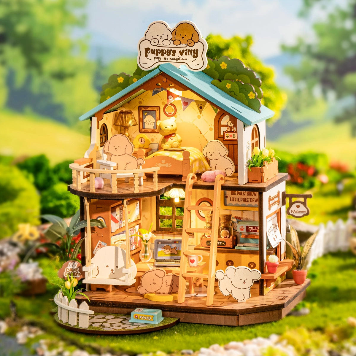Rolife Puppy's Cozy Villa DIY Miniature House Kit