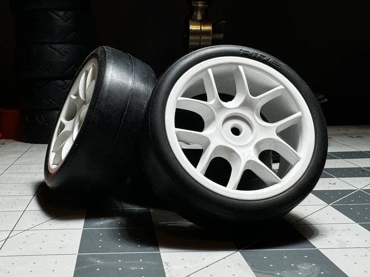 Ride RC 10 Spoke Wheels USGT Cut Slicks Pre Glued White (4)