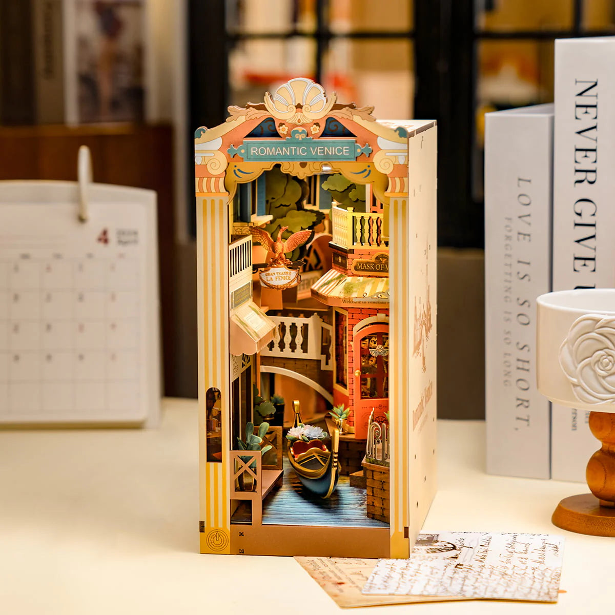Rolife Romantic Venice DIY Book Nook Shelf Insert Kit