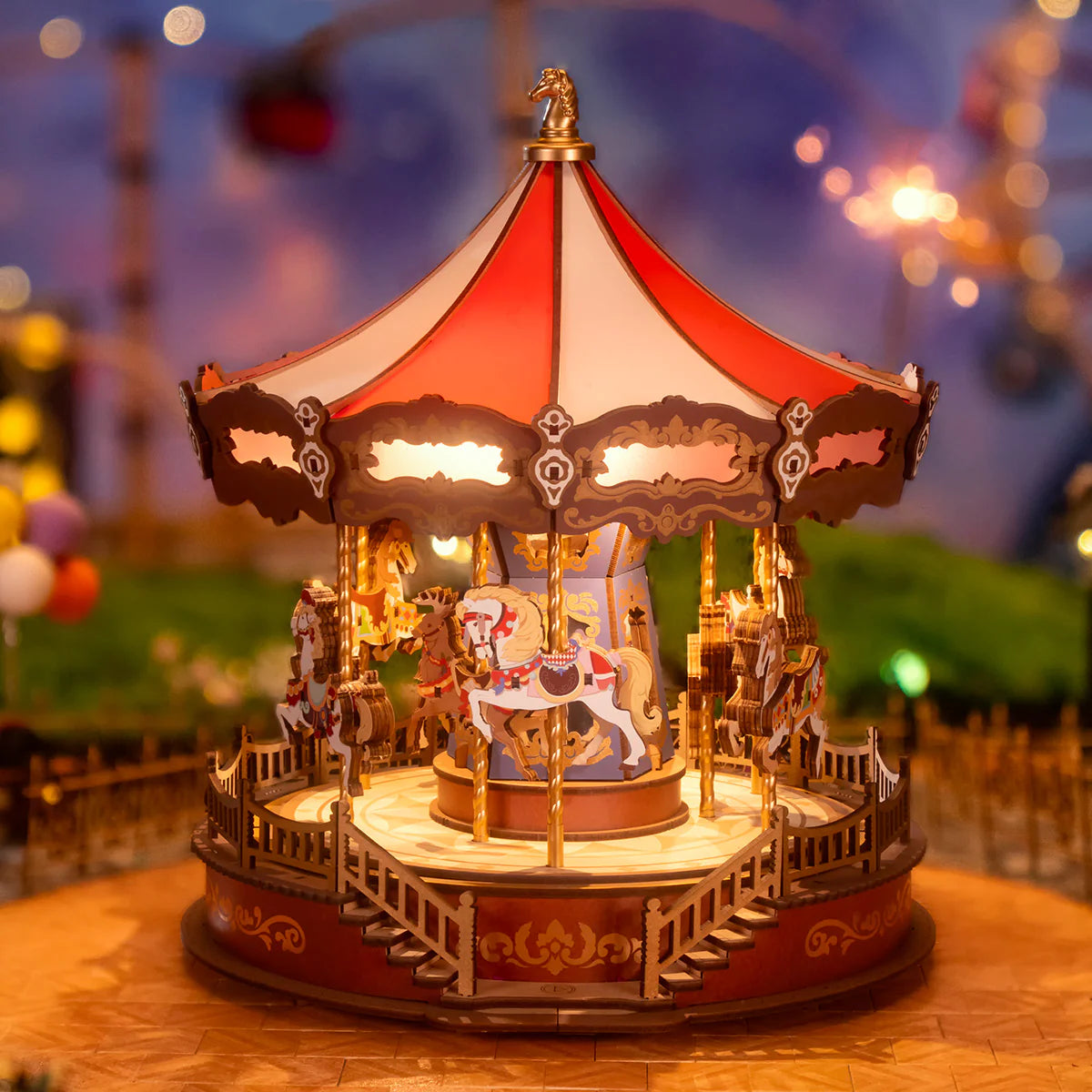 Rolife Classic Carousel DIY 3D Wooden Puzzle