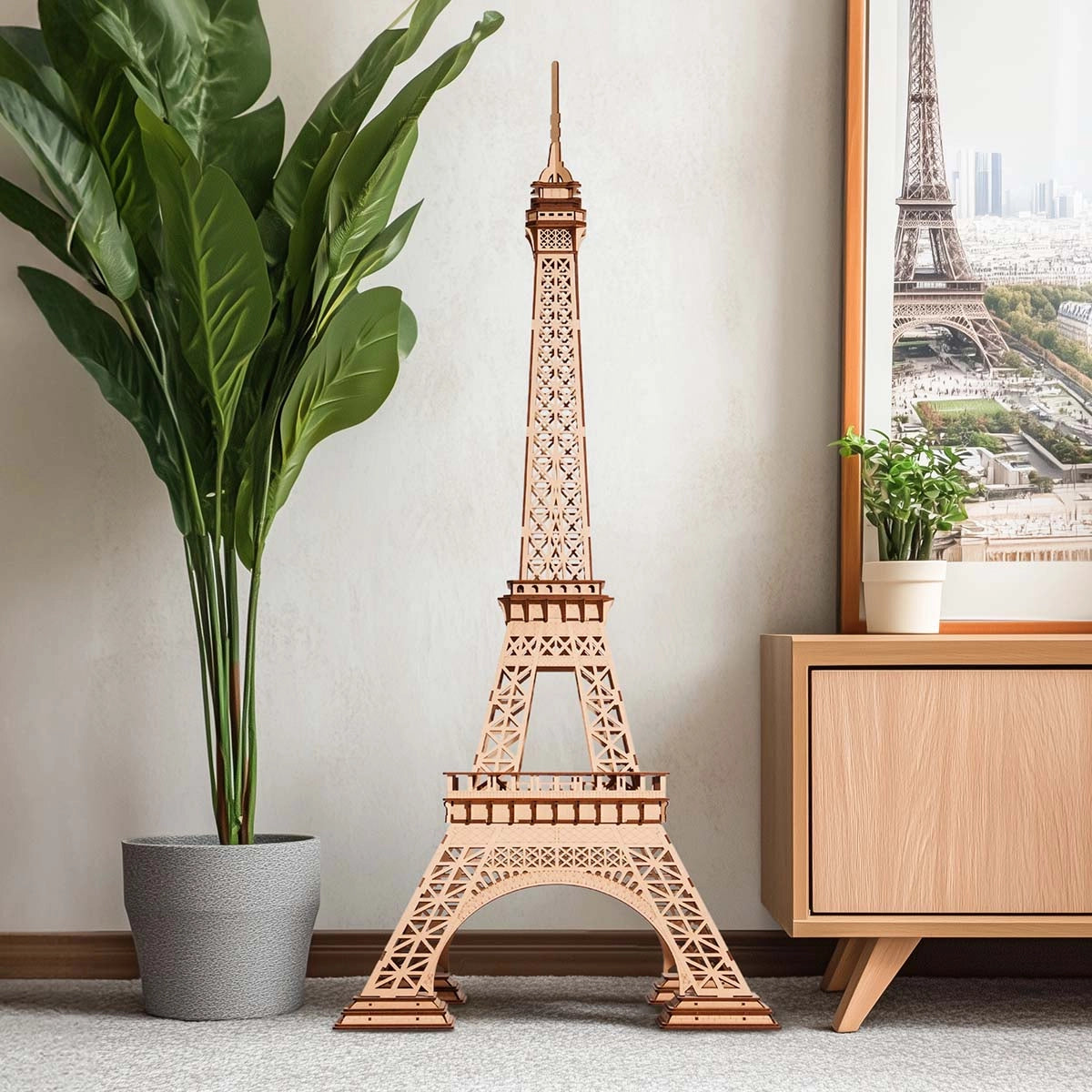 Rolife Eiffel Tower Plus 3D Wooden Puzzle Kit