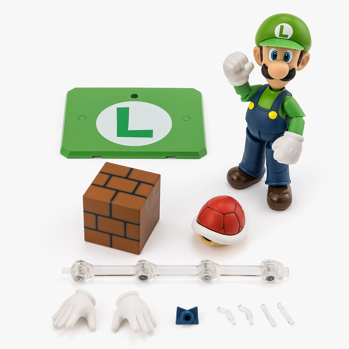 Bandai x Tamashii Nations S.H.Figuarts Luigi (Super Mario) Figurine