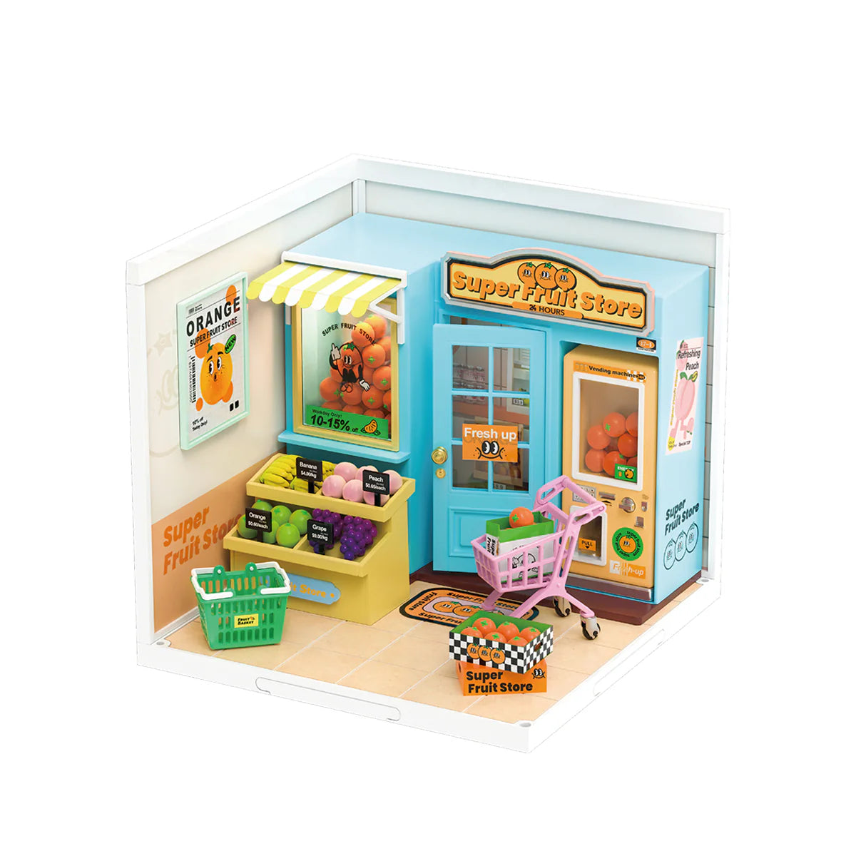 Rolife Daily VC Fruit Store DIY Super Creator Miniature House Kit