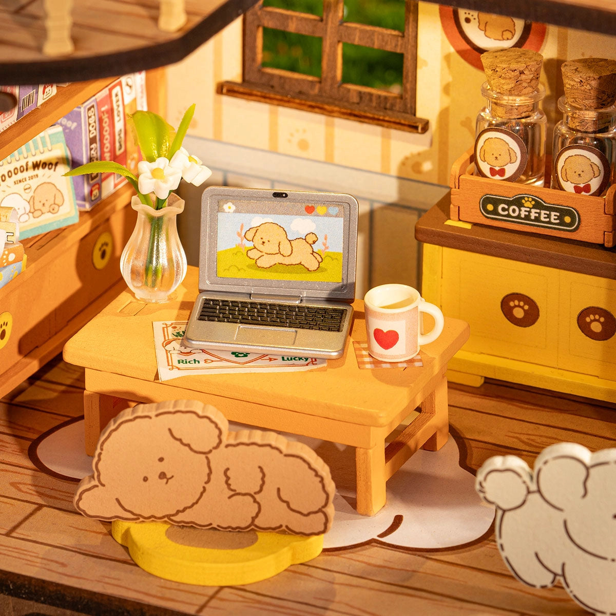 Rolife Puppy's Cozy Villa DIY Miniature House Kit