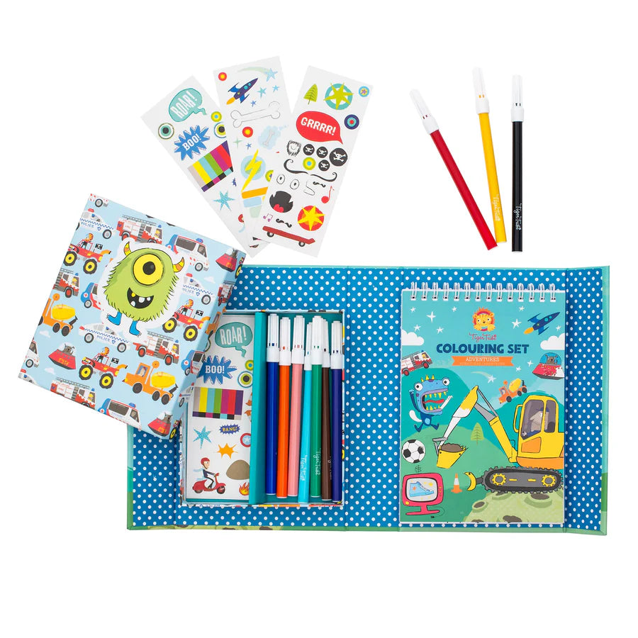 TigerTribe Adventures Coloring Set