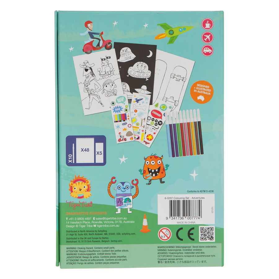 TigerTribe Adventures Coloring Set
