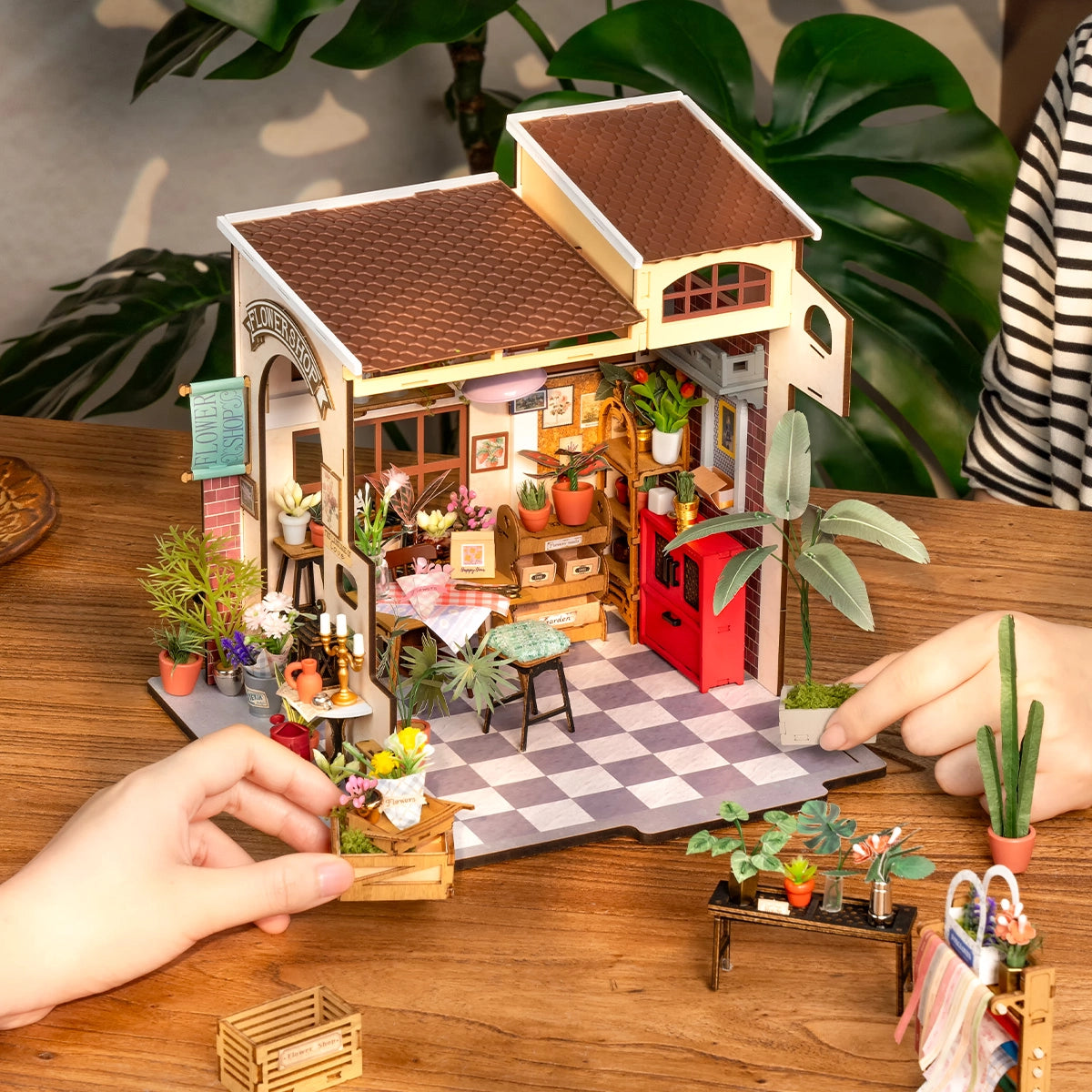 Rolife Emily's Flower Shop DIY Miniature Dollhouse Kit