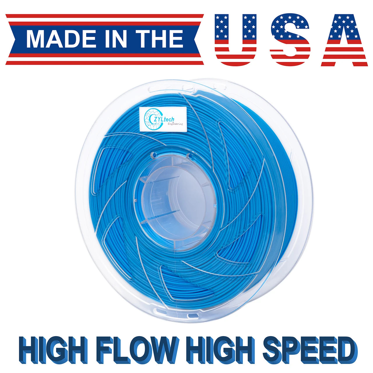 ZYLtech PETG Matte 1.75mm 1 kg/2.2 lbs 3D Printer Filament (Matte Blue)