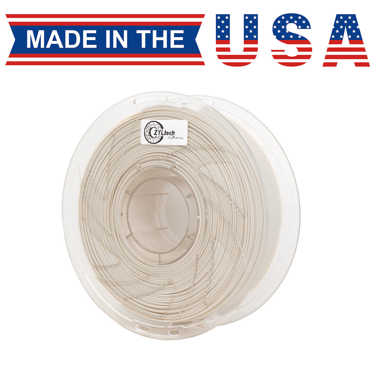 ZYLtech PLA Matte 1.75mm 1 kg/2.2 lbs 3D Printer Filament (Matte Bone White)