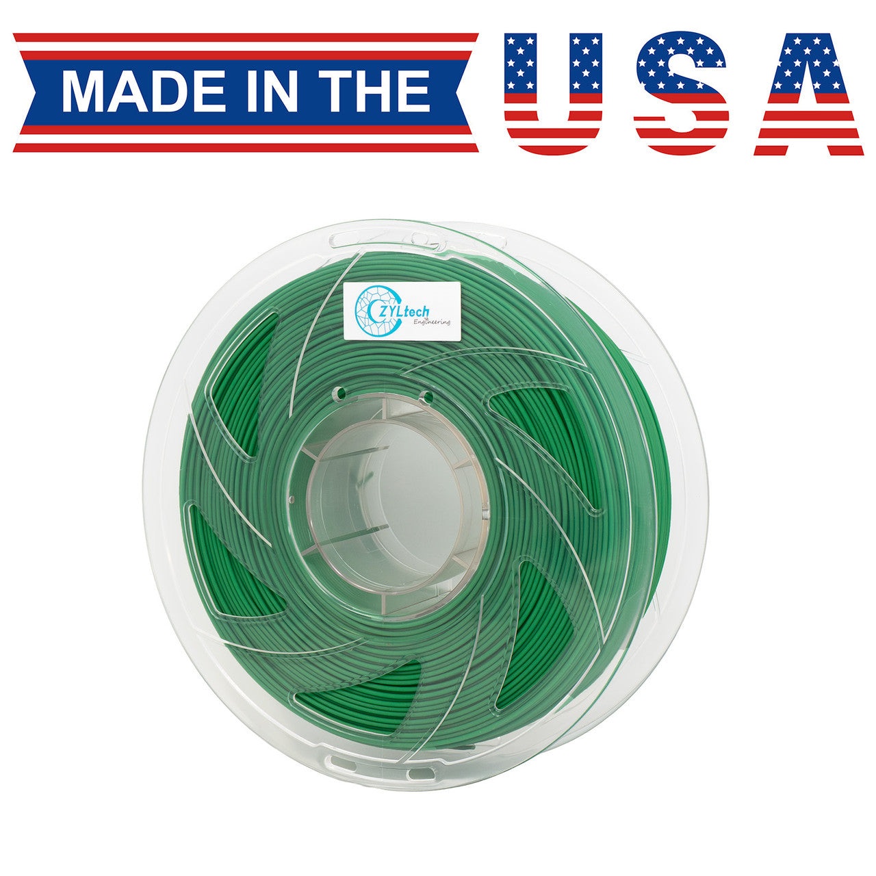 ZYLtech PLA Matte 1.75mm 1 kg/2.2 lbs 3D Printer Filament (Matte Green)