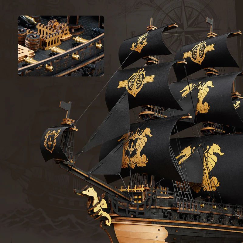 ROKR The Seahorse Barque 3D Wooden Puzzle