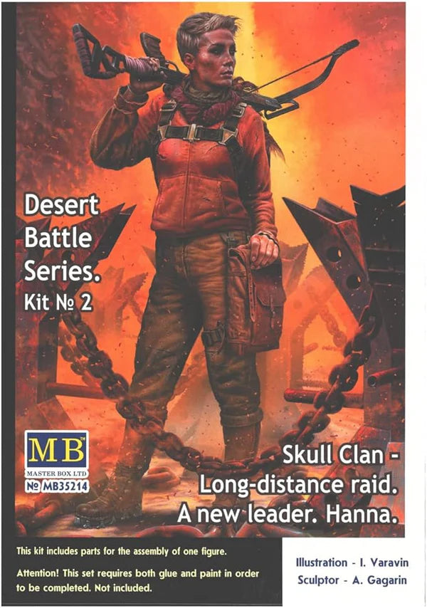 Master Box 1/35 Post-Apocalyptic Fiction Desert Battle Series Skull Clan Long-Distance Raid Kit No2 - A New Leader, Hanna