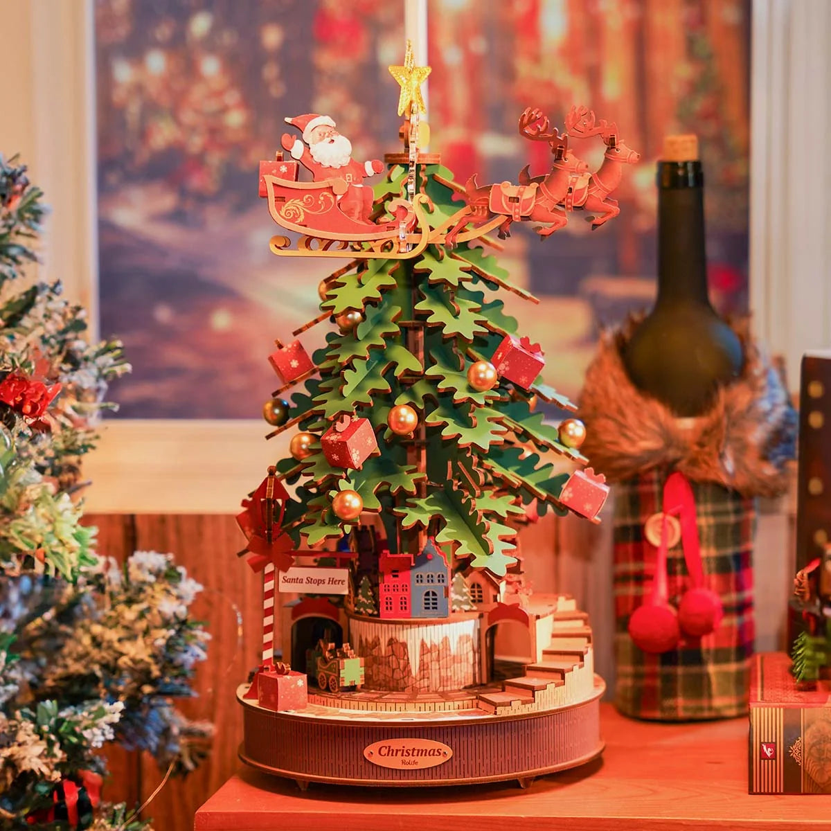 Rolife Christmas Melody Tree Music Dreamer DIY 3D Wooden Puzzle