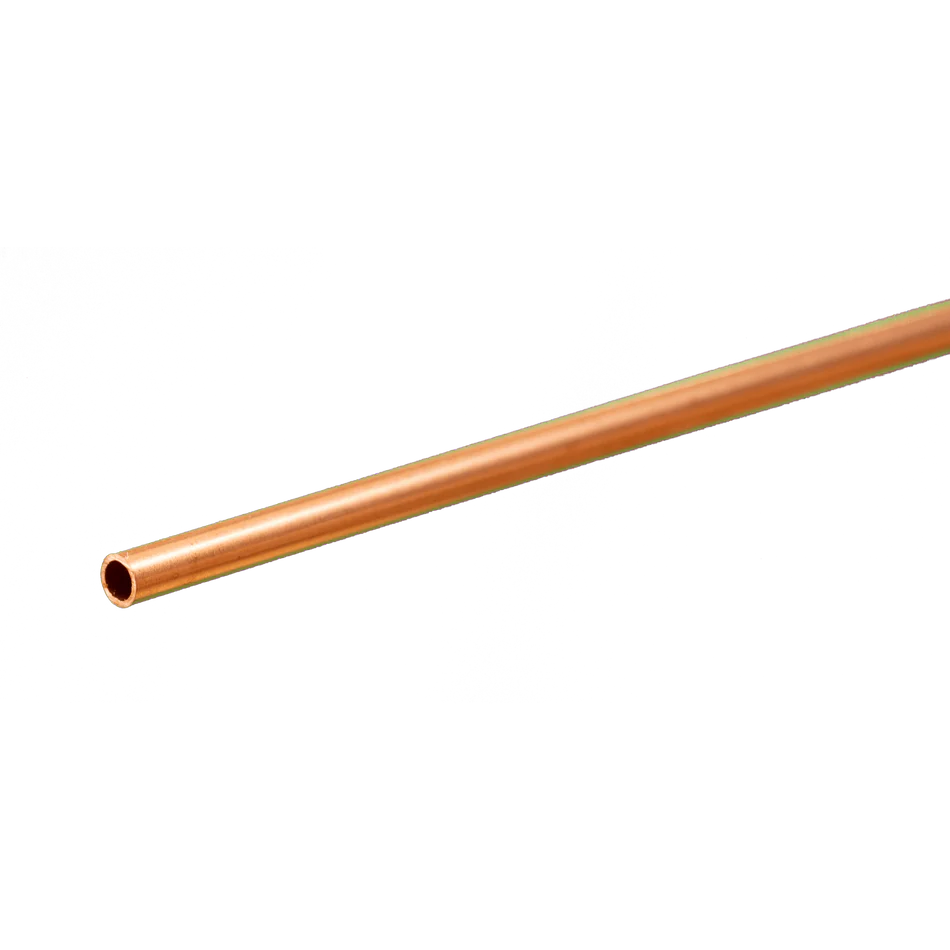 K&S Metals 1/8" OD 0.014" x 12" Round Copper Tube (1)