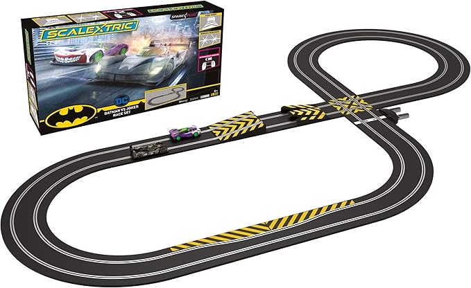 Scalextric Batman vs Joker 1:32 Spark Plug Slot Car Race Track Set