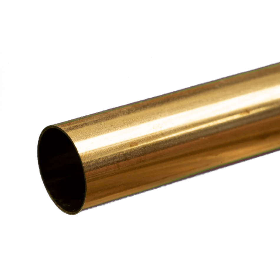 K&S Metals 5/8" OD 0.014" x 12" Round Brass Tube (1)