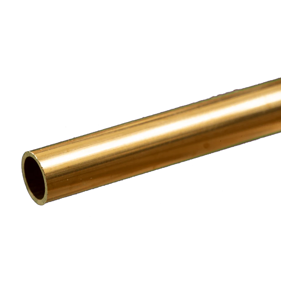K&S Metals 5/16" OD 0.029" x 12" Round Brass Tube (1)