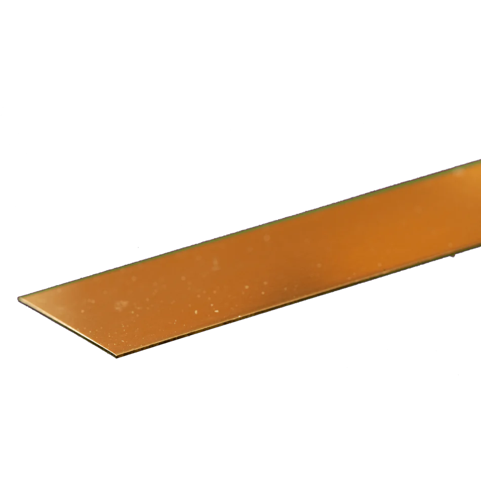 K&S Metals 0.016" x 1" x 12" Brass Strip (1)