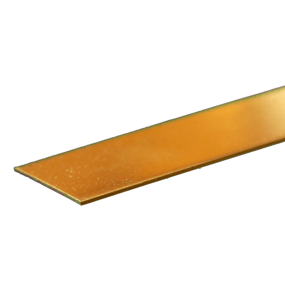 K&S Metals 0.032" x 1" x 12" Brass Strip (1)