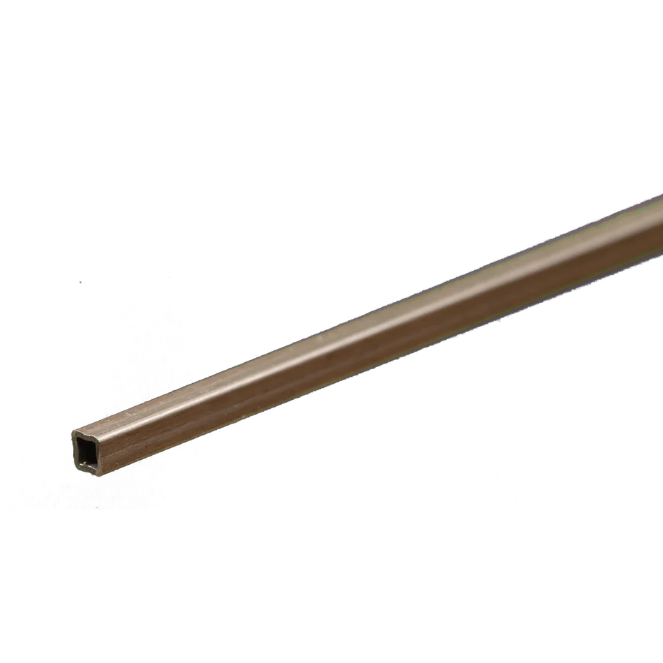 K&S Metals 3/32" OD 0.014" x 12" Square Aluminum Tube (1)