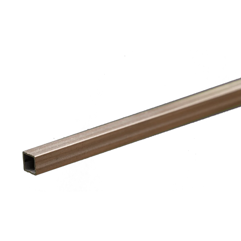 K&S Metals 5/32" OD 0.014" x 12" Square Aluminum Tube (1)